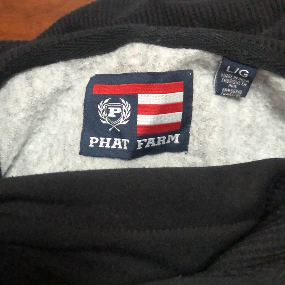 Phat Farm Gray hoodie large with side zippers and pockets - Picture 3 of 4